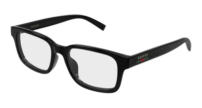Gucci Demo Rectangular Men's Eyeglasses Gg2107ol 005 57 In ["black"]
