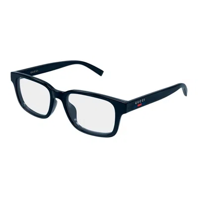 Gucci Demo Rectangular Men's Eyeglasses Gg2107ol 007 57 In Blue