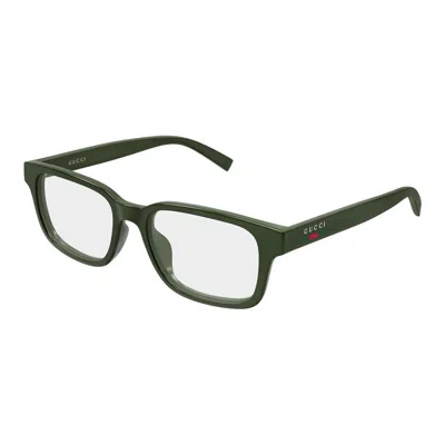 Gucci Demo Rectangular Men's Eyeglasses Gg2107ol 008 57 In Green