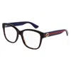 Gucci Demo Square Ladies Eyeglasses Gg0038on 003 54 In Multi