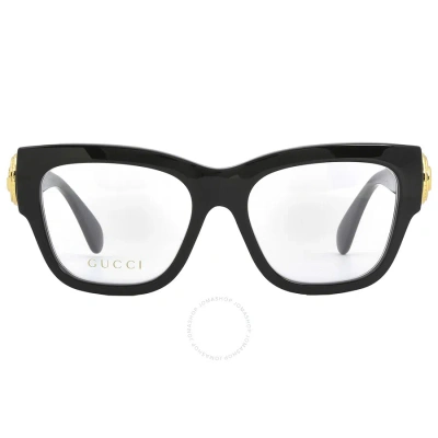 Gucci Demo Square Ladies Eyeglasses Gg1410o 001 53 In Black