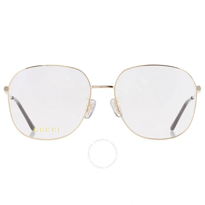 Gucci Demo Square Ladies Eyeglasses Gg1417oa 001 59 In Gold