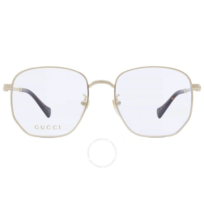 Gucci Demo Square Ladies Eyeglasses Gg1420ok 001 54 In Gold