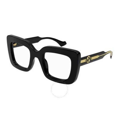 Gucci Demo Square Ladies Eyeglasses Gg1554o 001 49 In Black