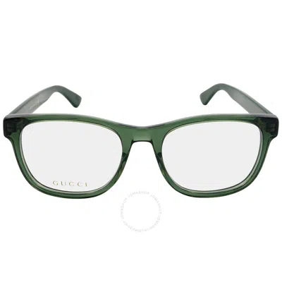 Gucci Demo Square Men's Eyeglasses Gg0004on 011 53 In Green