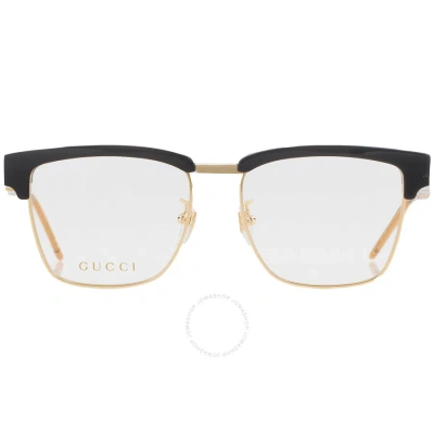 Gucci Demo Square Men's Eyeglasses Gg0605o 001 52 In Black