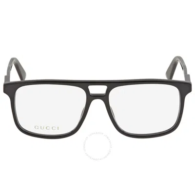 Gucci Demo Square Men's Eyeglasses Gg1035o 001 55 In Black