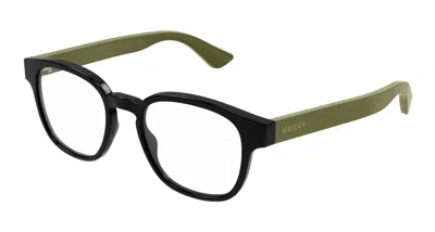 Gucci Demo Square Men's Eyeglasses Gg1343o 007 49 In ["black"]