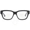 Gucci Logo Engraved Rectangle-shape Glasses In Black