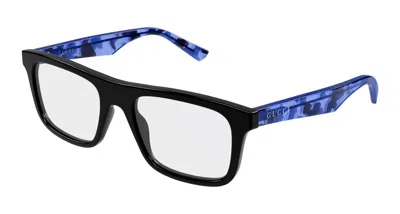 Gucci Demo Square Men's Eyeglasses Gg2184o 003 52 In ["blue","black"]