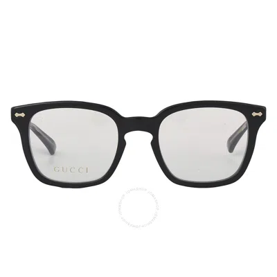 Gucci Demo Square Unisex Eyeglasses Gg0184o 001 50 In Black