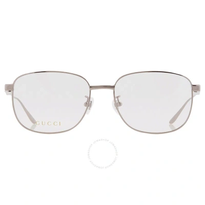 Gucci Demo Square Unisex Eyeglasses Gg1312o 001 57 In Ruthenium