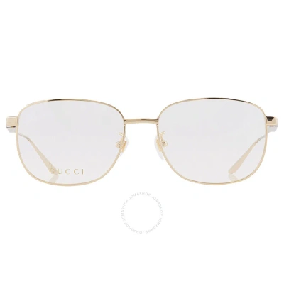 Gucci Demo Square Unisex Eyeglasses Gg1312o 002 57 In Gold