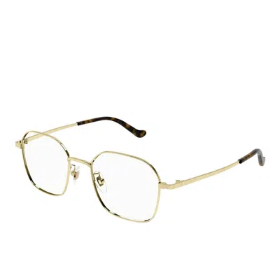 Gucci Demo Square Unisex Eyeglasses Gg1611oa 001 50 In Metallic