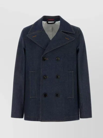 Gucci Denim Blazer With Double-breasted Front Pockets