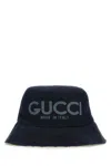 Gucci Denim Bucket Hat In Brown
