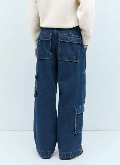 Gucci Denim Cargo Pants In Blue