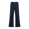 Gucci Mens Dark Blue Brand-embossed Mid-rise Straight-leg Jeans