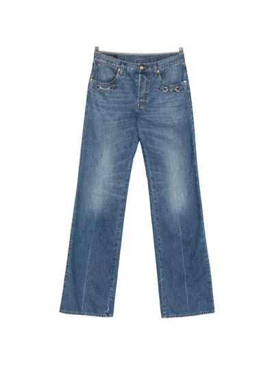 Gucci Denim Cotton Jeans In Blue