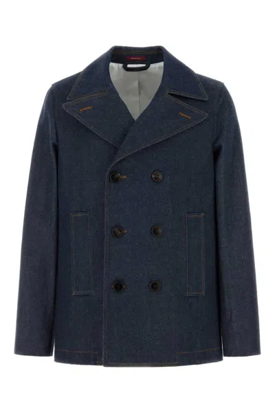 GUCCI DENIM DOUBLE-BREASTED BLAZER