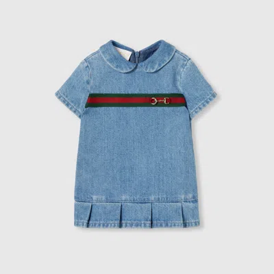 GUCCI DENIM DRESS WITH WEB