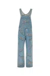 Gucci Jumpsuit Aus Denim In Light Blue/mix