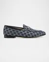 Gucci Denim Gg Crystal New Jordaan Loafers