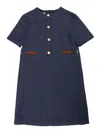 Gucci Denim Gg Dress In Blue