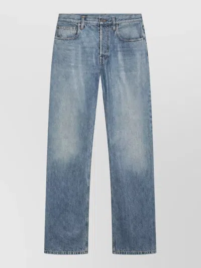 Gucci Denim High-rise Straight-leg Jeans In Blue