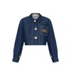 Gucci Denim Jacket Women In Blue