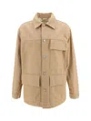 Gucci Denim Jacket In Beige/mix