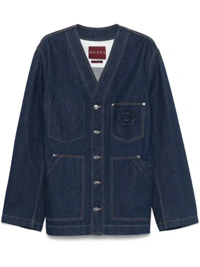Gucci Denim Jacket In Blue