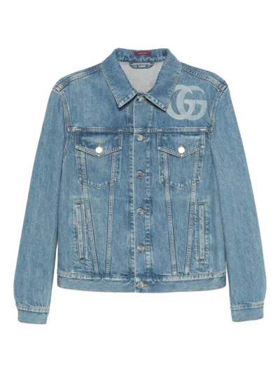 Pre-owned Gucci Denim Jacket In Blue