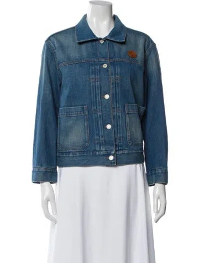 Pre-owned Gucci Denim Jacket In Blue