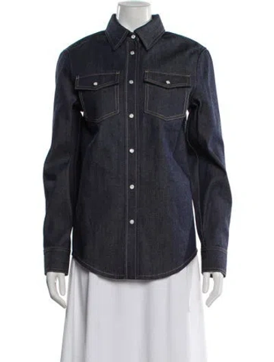 Pre-owned Gucci Denim Jacket In Blue