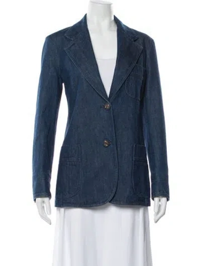 Pre-owned Gucci Denim Jacket In Blue