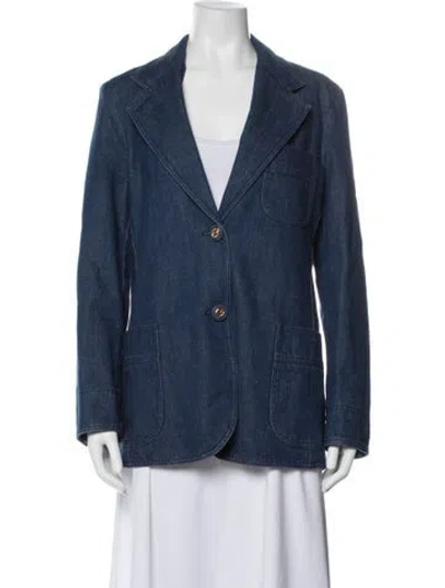 Pre-owned Gucci Denim Jacket In Blue