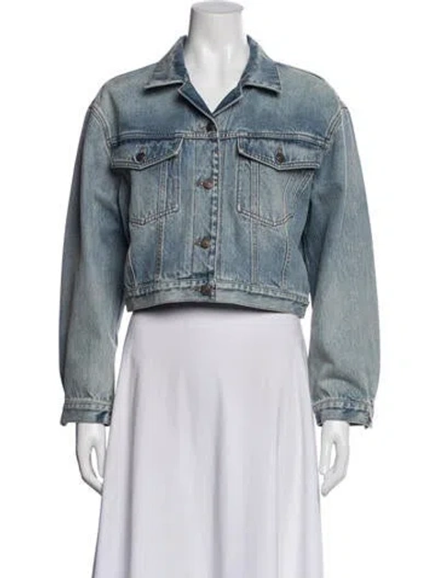 Pre-owned Gucci Denim Jacket W/ Tags In Blue