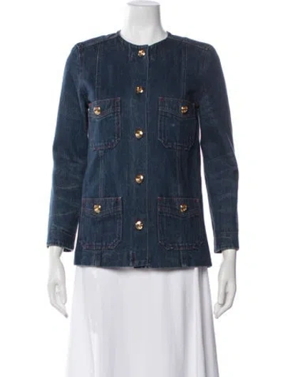 Pre-owned Gucci Denim Jacket W/ Tags In Blue