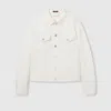 Gucci Denim Jacket With  Selvedge In Neutral