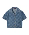 Gucci Denim Jacquard Shirt In Blue