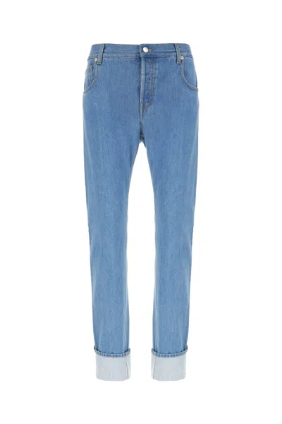 Gucci Men Tapered Leg Jeans In Blue