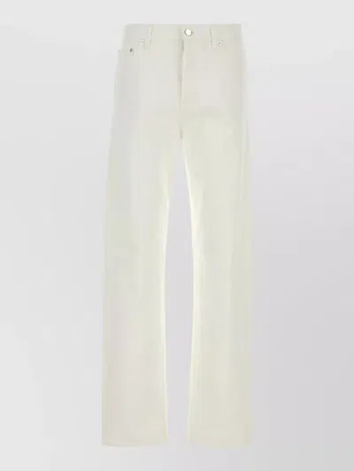 Gucci Denim Jeans Mid Rise Belt Loops In Neutral