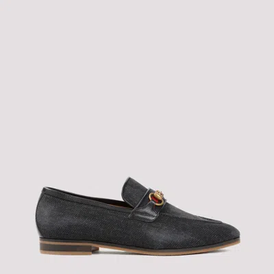 Gucci Denim Loafers In Black