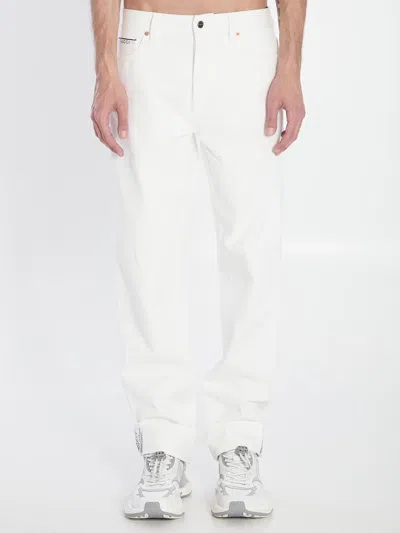 Gucci Denim Pants In White