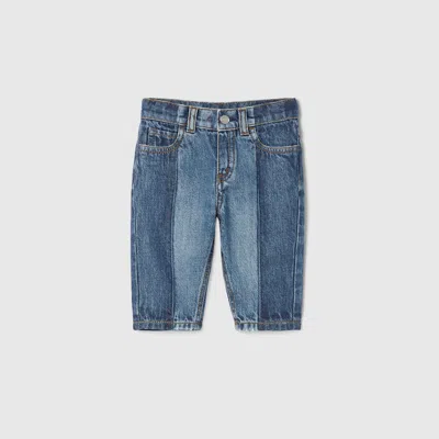 Gucci Babies' Denim Pants In Blue