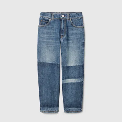 Gucci Kids' Denim Pants In Blue