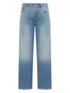 Gucci Straight Cut Denim Trousers In Blue