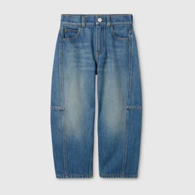 Gucci Kids' Denim Pants In Blue