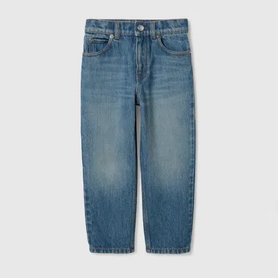 Gucci Kids' Denim Pants In Blue
